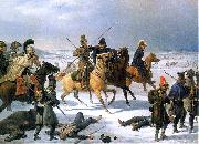 January Suchodolski French retreat from Moscow in 1812 oil